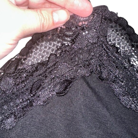 NWT Kate Kasin Womens Lace Trimmed Camisole Top Sz XL Black Capsule Y2K Style - Picture 4 of 6